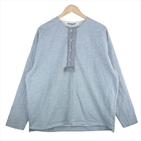 Nigel Cabourn ナイジェルケーボン 80350020005 BIG SHIRT HENLEY NECK ビッグ シャツ ヘンリーネックTシャツ グレー系 50【中古】
