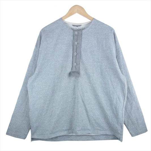 Nigel Cabourn ナイジェルケーボン 80350020005 BIG SHIRT HENLEY NECK ビッグ シャツ ヘンリーネックTシャツ グレー系 50【中古】
