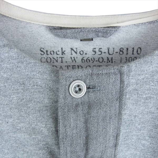 Nigel Cabourn ナイジェルケーボン 80350020005 BIG SHIRT HENLEY NECK ビッグ シャツ ヘンリーネックTシャツ グレー系 50【中古】
