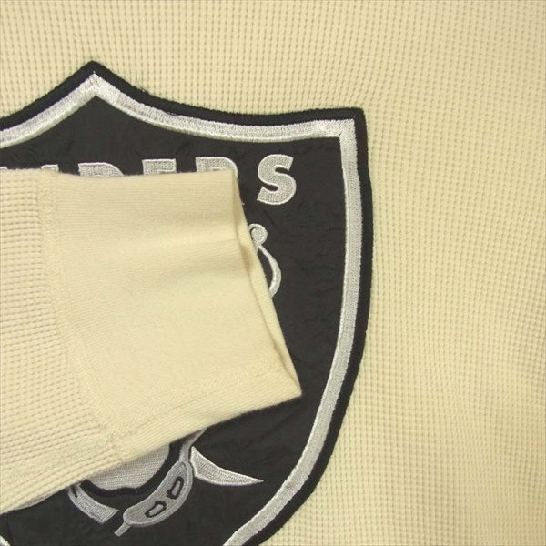 Supreme シュプリーム 19SS NFL Raiders 47 Thermal サーマル 長袖 カットソー クリーム色系 S【美品】【中古】