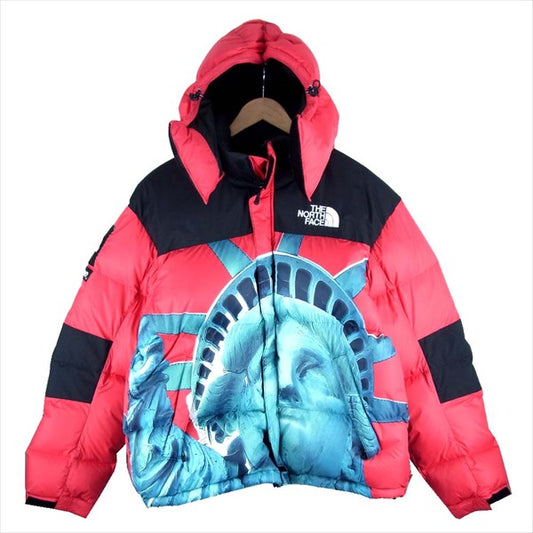 Supreme シュプリーム × ノースフェイス  THE NORTH FACE 19AW ND91901I Statue of Liberty Baltoro Jacket バルトロ ジャケット レッド系 S【中古】
