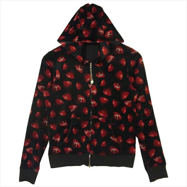 HYSTERIC GLAMOUR ヒステリックグラマー 2CF-7730 苺スカル レディース ジップパーカー ブラック系 FREE【中古】