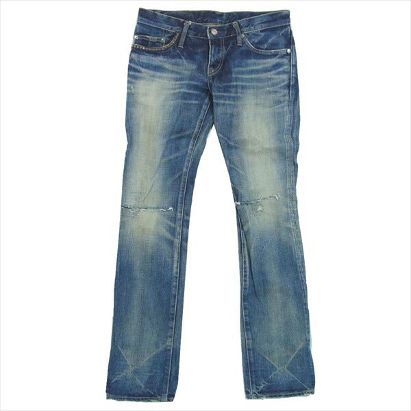 HYSTERIC GLAMOUR ヒステリックグラマー 2AP-4774 スタッズ ダメージ加工 デニム レディース デニムパンツ インディゴブルー系 M【中古】