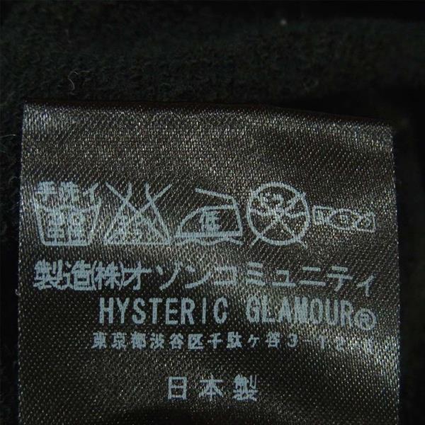 HYSTERIC GLAMOUR ヒステリックグラマー 0114CO07 スタッズ スカル プリント パーカー レディース ワンピース ブラック系 FREE【中古】