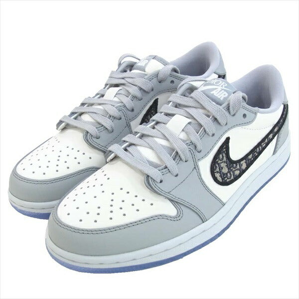 NIKE ナイキ ナイキ NIKE × ディオール Dior 20SS AIR JORDAN 1 LOW OG DIOR CN8608-002 スニーカー グレー系 25cm 【新古品】【未使用】【即決】 グレー系 25cm【新古品】【未使用】【中古】