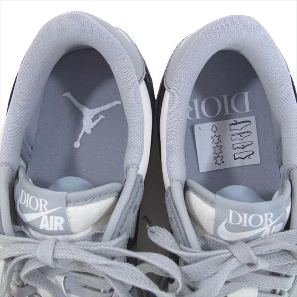 NIKE ナイキ ナイキ NIKE × ディオール Dior 20SS AIR JORDAN 1 LOW OG DIOR CN8608-002 スニーカー グレー系 25cm 【新古品】【未使用】【即決】 グレー系 25cm【新古品】【未使用】【中古】