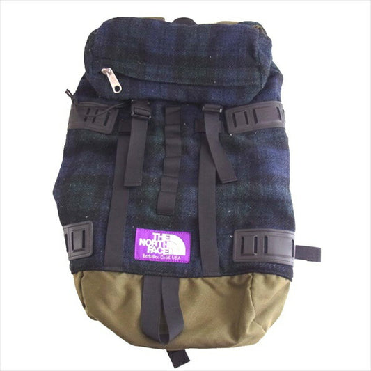 THE NORTH FACE ノースフェイス NN7956N パープルレーベル PURPLE LABEL ハリスツイード バックパック リュック ネイビー×緑【中古】