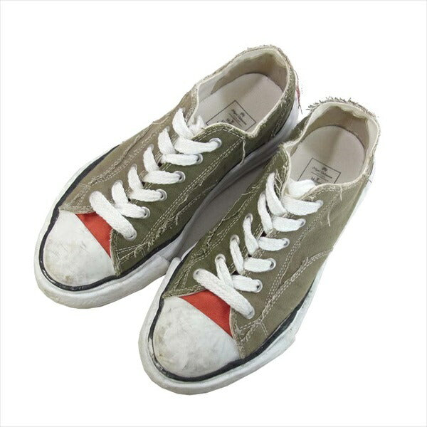 Nigel Cabourn ナイジェルケーボン × ミハラヤスヒロ MIHARA YASUHIRO ARMY TRAINER スニーカー カーキ(オリーブグリーン)系 44【中古】