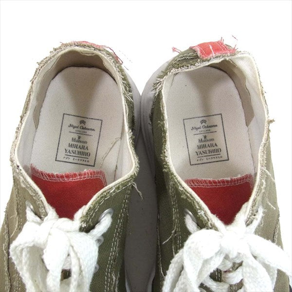 Nigel Cabourn ナイジェルケーボン × ミハラヤスヒロ MIHARA YASUHIRO ARMY TRAINER スニーカー カーキ(オリーブグリーン)系 44【中古】