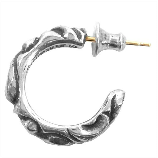 CHROME HEARTS クロムハーツ（原本無） HOOP SCROOL フープ スクロール ピアス シルバー 表記無し【中古】