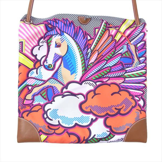 HERMES エルメス T刻印 シルキーシティPM ペガサスポップ ショルダー レディース バッグ マルチカラー系【中古】