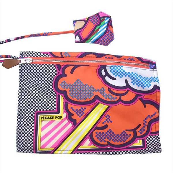 HERMES エルメス T刻印 シルキーシティPM ペガサスポップ ショルダー レディース バッグ マルチカラー系【中古】