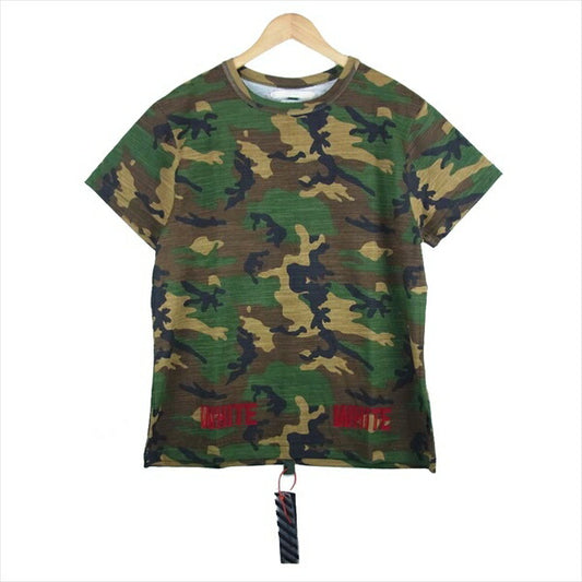 OFF-WHITE オフホワイト Camouflage Tee カモフラージュ Tシャツ マルチカラー系 S【新古品】【未使用】【中古】