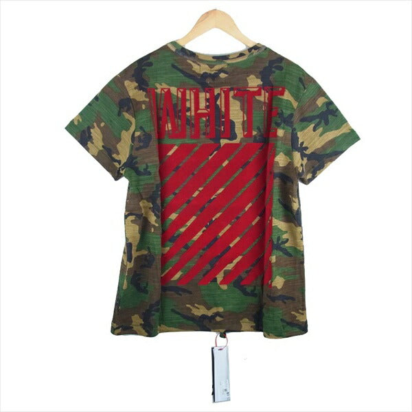 OFF-WHITE オフホワイト Camouflage Tee カモフラージュ Tシャツ マルチカラー系 S【新古品】【未使用】【中古】