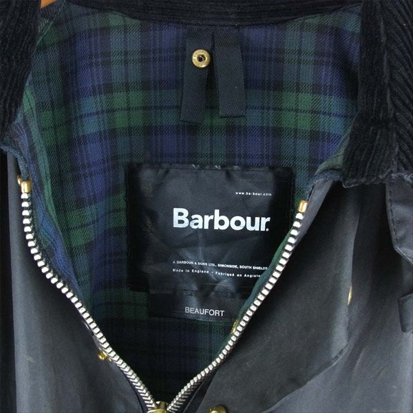 Barbour バブアー 英国製 BEAUFORT ビューフォート オイルド コート ブラック系 -【中古】