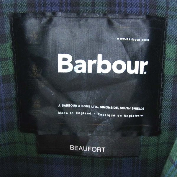 Barbour バブアー 英国製 BEAUFORT ビューフォート オイルド コート ブラック系 -【中古】