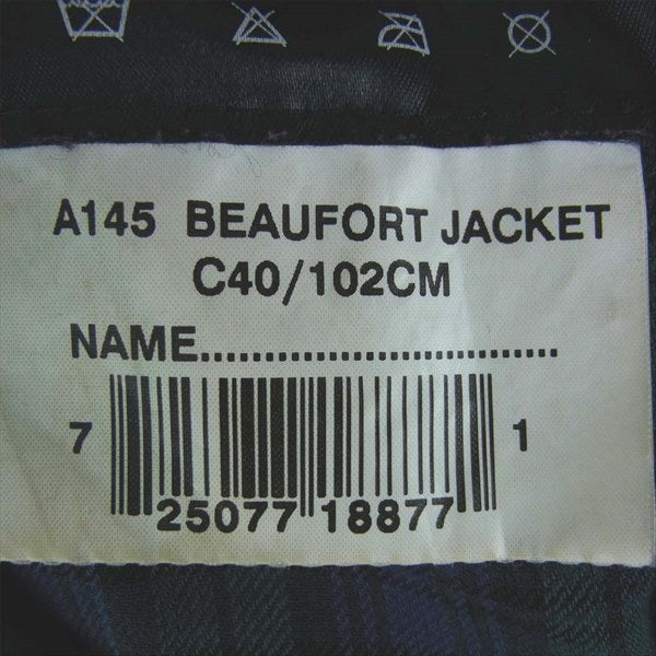 Barbour バブアー 英国製 BEAUFORT ビューフォート オイルド コート ブラック系 -【中古】