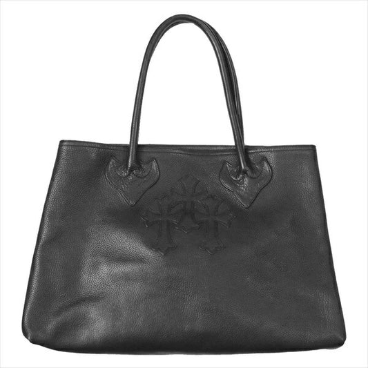 CHROME HEARTS クロムハーツ（原本無） TOTE W/SNP 3CEME 3セメタリー レザー トート バッグ ブラック系【中古】