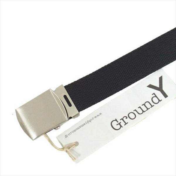 Yohji Yamamoto ヨウジヤマモト GA-F01-091-4 Ground Y グラウンドワイ 20SS LOGO BELT ガチャ ベルト 黒系【新古品】【未使用】【中古】