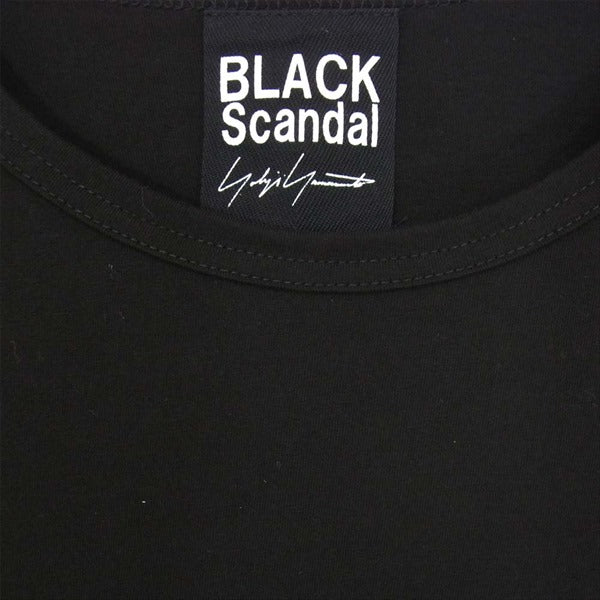 Yohji Yamamoto POUR HOMME ヨウジヤマモトプールオム Soldes HN-T42-085-2-03 カルティマ 天竺 抜染 プリント 丸首 長袖 カットソー 黒系 3【新古品】【未使用】【中古】