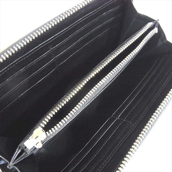 Yohji Yamamoto ヨウジヤマモト YN-A08-716-1 ステッチ ロング ウォレット 牛革 日本製 財布 黒系【美品】【中古】