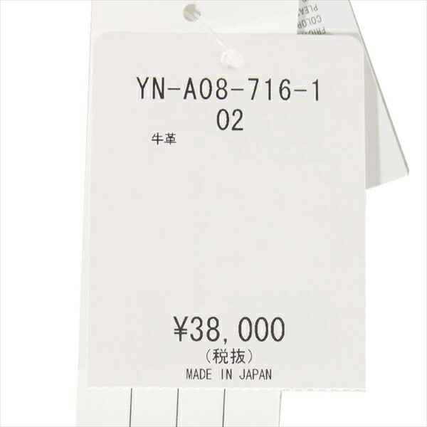 Yohji Yamamoto ヨウジヤマモト YN-A08-716-1 ステッチ ロング ウォレット 牛革 日本製 財布 黒系【美品】【中古】