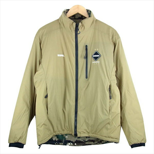 F.C.R.B. エフシーアールビー 192027 REVERSIBLE CAMOUFLAGE PADDED BLOUSON リバーシブル 中綿 ジャケット カーキ(サンドベージュ)系 M【美品】【中古】