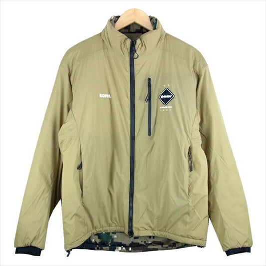 F.C.R.B. エフシーアールビー 192027 REVERSIBLE CAMOUFLAGE PADDED BLOUSON リバーシブル 中綿 ジャケット カーキ(サンドベージュ)系 M【美品】【中古】
