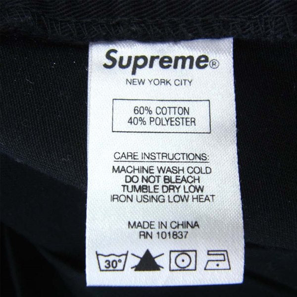 Supreme シュプリーム × アンダーカバー UNDER COVER 18SS Public Enemy Work Pant ワーク パンツ ブラック系 30【中古】