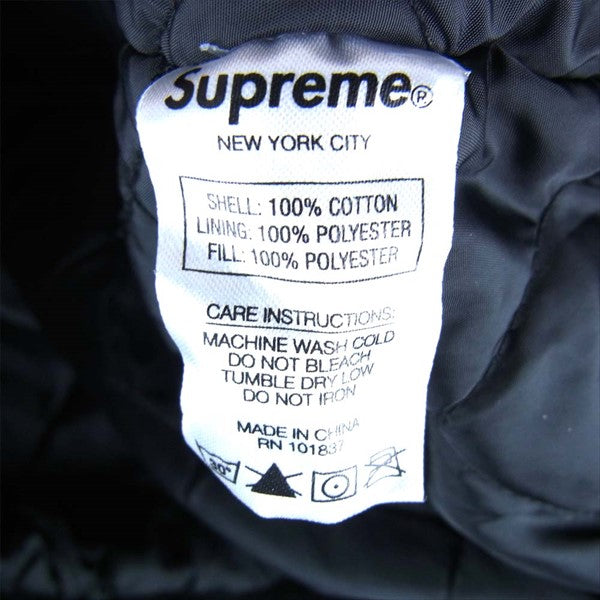Supreme シュプリーム × ノースフェイス THE NORTH FACE 20SS Twill Varsity Jacket バーシティ ジャケット ブラック系 S【中古】