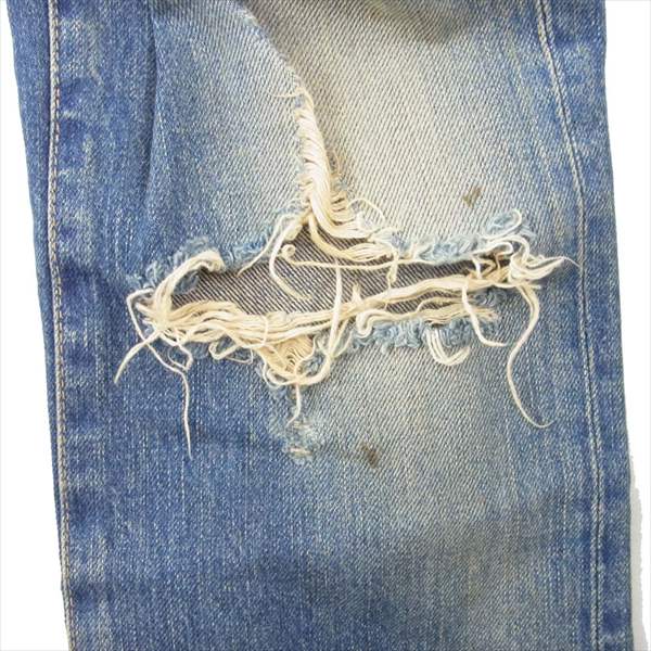 HYSTERIC GLAMOUR ヒステリックグラマー 4AP-1802 METAL WARRIOR メタルウォリアー クラッシュ加工 プリント デニム パンツ インディゴブルー系 32【中古】