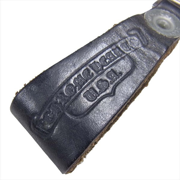 CHROME HEARTS クロムハーツ（原本無） ケルティック ベルトループ レザー シルバー 刻印 キーループ ブラック系【中古】