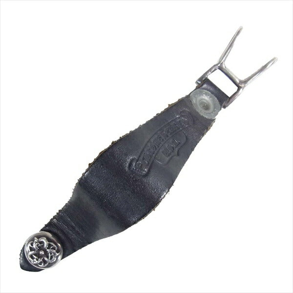 CHROME HEARTS クロムハーツ（原本無） ケルティック ベルトループ レザー シルバー 刻印 キーループ ブラック系【中古】