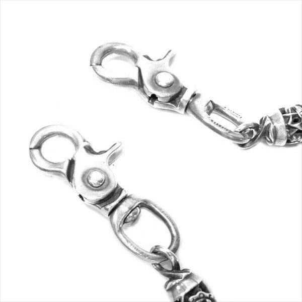 CHROME HEARTS クロムハーツ（原本無） OTC 2クリップ ケルティック ローラー ウォレットチェーン ブラック系【中古】