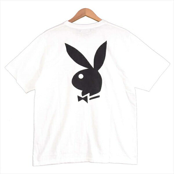HYSTERIC GLAMOUR ヒステリックグラマー プレイボーイ PLAYBOY 12191CT02400 リッププリント クルーネック 半袖 Tシャツ 白系 L【新古品】【未使用】【中古】
