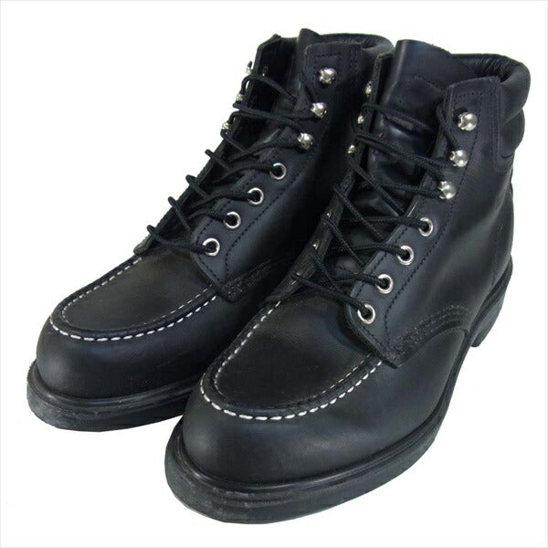 RED WING レッドウィング 08133-1 SUPERSOLE MOC TOE スーパーソール モックトゥブーツ ブラック系 8D【中古】