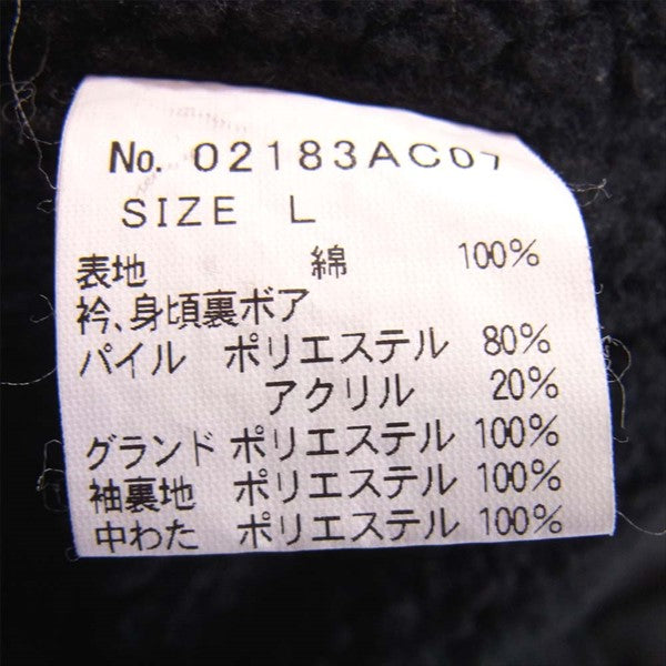 HYSTERIC GLAMOUR ヒステリックグラマー 02183AC07 デニム ボア ランチ コート 黒系 L【中古】