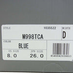 NEW BALANCE ニューバランス USA製 M998TCA メンズ スニーカー ブルー系 26cm【新古品】【未使用】【中古】