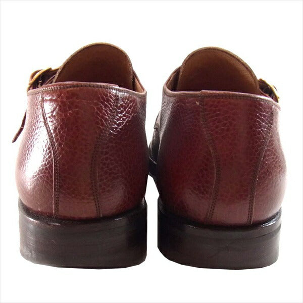 ヤンコ ダブルモンクストラップ ロシアンカーフ ビジネスシューズ ブラウン系 23.5【中古】