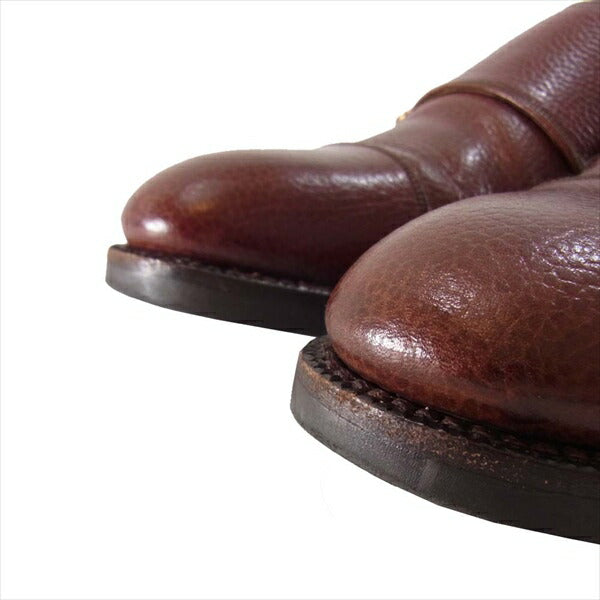 ヤンコ ダブルモンクストラップ ロシアンカーフ ビジネスシューズ ブラウン系 23.5【中古】