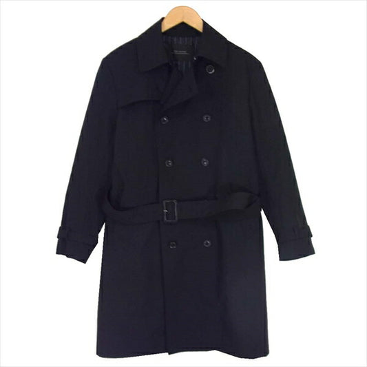 nano universe ナノユニバース 668-0111004 7DAY COAT 無地 ダブルトレンチ コート ネイビー系 S【中古】