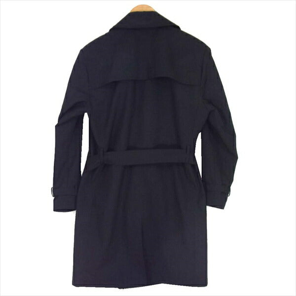 nano universe ナノユニバース 668-0111004 7DAY COAT 無地 ダブルトレンチ コート ネイビー系 S【中古】