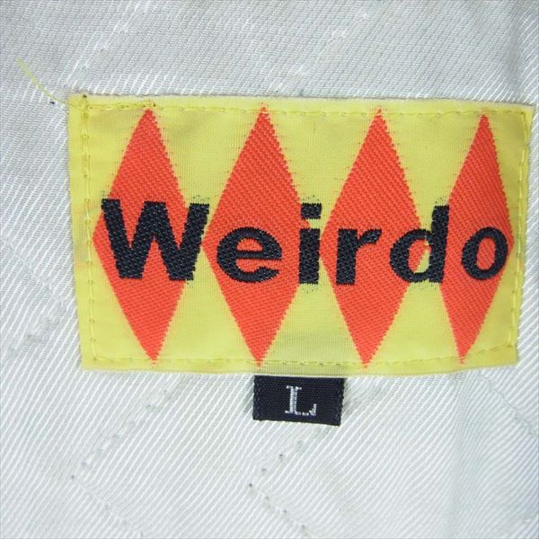 WEIRDO ウィアード 胸ロゴ刺繍 裏地キルティング ウール ファラオ ジャケット ブラック系 L【中古】