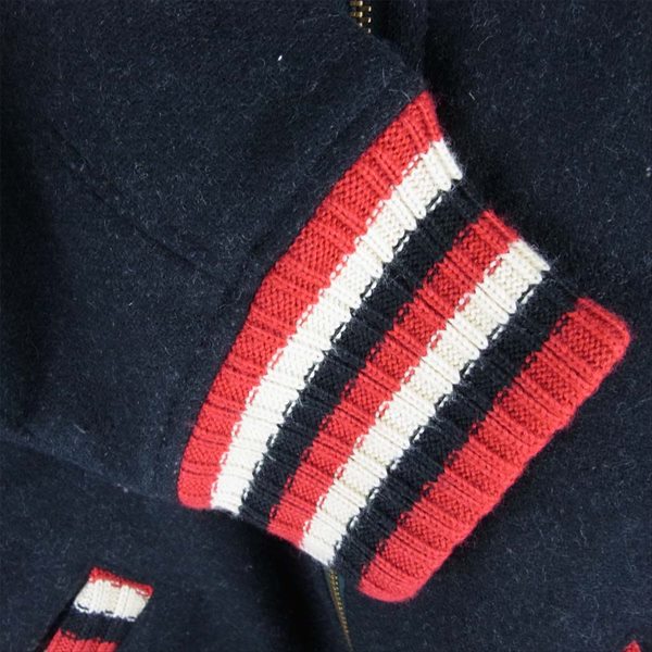 WEIRDO ウィアード 胸ロゴ刺繍 裏地キルティング ウール ファラオ ジャケット ブラック系 L【中古】