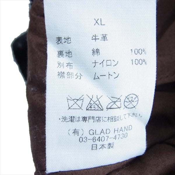 GANGSTERVILLE ギャングスタービル G-1 COW HIDE カウハイド 牛革 レザー フライト ジャケット ブラック系 XL【中古】