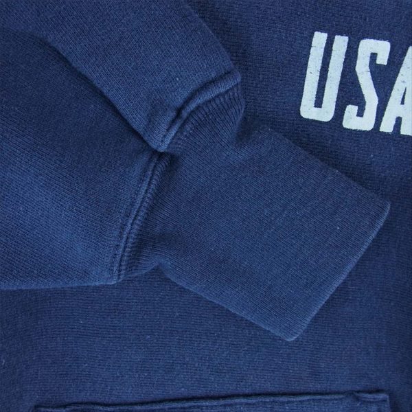 Champion チャンピオン ヴィンテージ VINTAGE USA製 70s 80s 単タグ オリジナル USAFA リバースウィーブ プルオーバー パーカー ネイビー系 M【中古】