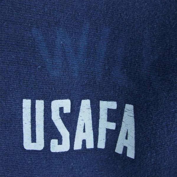 Champion チャンピオン ヴィンテージ VINTAGE USA製 70s 80s 単タグ オリジナル USAFA リバースウィーブ プルオーバー パーカー ネイビー系 M【中古】