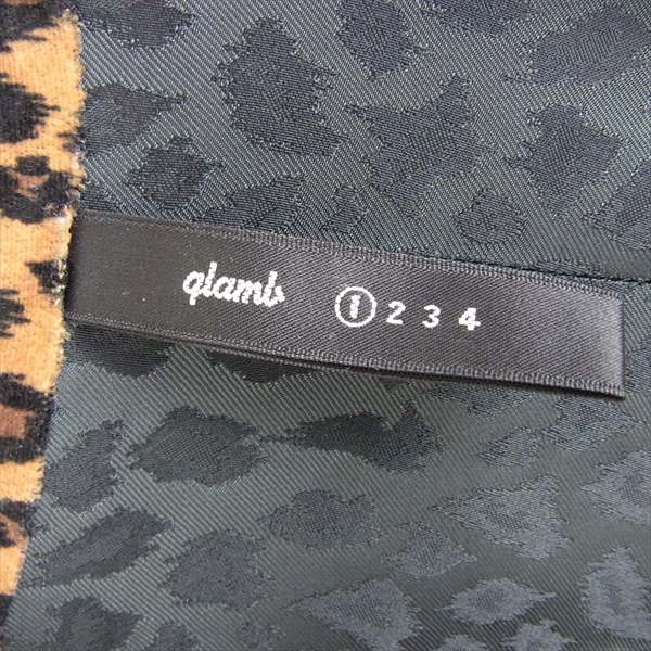 glamb グラム GB09SP JKT13 Kelog tailored JKT レオパード ケロッグ テーラード ジャケット ブラウン系 1【中古】