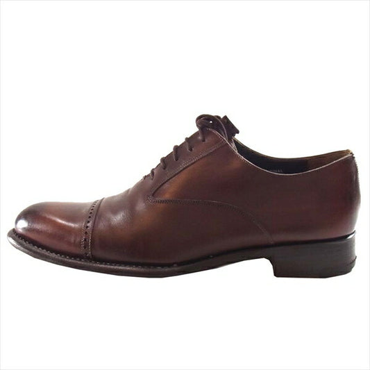 Harriss ハリス 3077 レザー シューズ 本革 メンズ ビジネスシューズ ブラウン系 26㎝【中古】