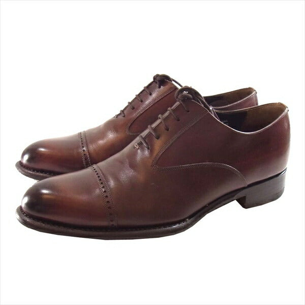 Harriss ハリス 3077 レザー シューズ 本革 メンズ ビジネスシューズ ブラウン系 26㎝【中古】